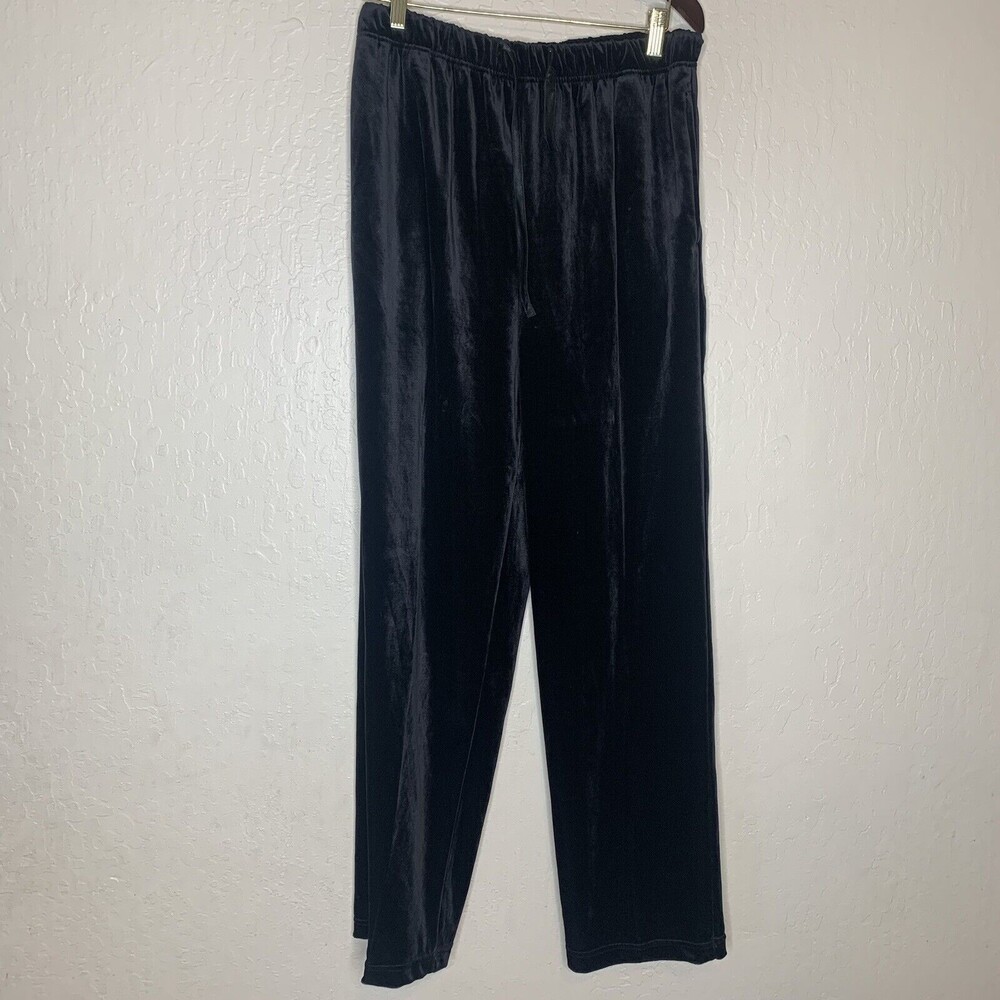 Cindy Bai Line Black Velour Pull On Pants Women’s Size Medium NWTs